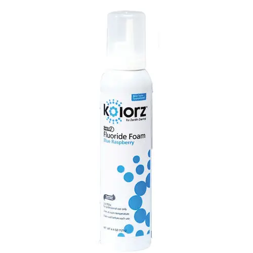 Kolorz Sixty-Second Fluoride Foam, Blue Raspberry, 1.23% APF, 4.4 oz Can, 766204 thumbnail 4