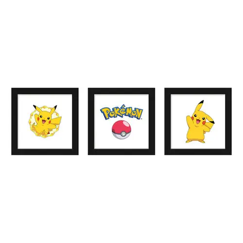 Pokemon Pikachu Wall Art Bundle, 3-Pack, 12" x 12" Each, JV584 thumbnail 2