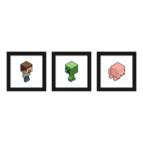 Minecraft Core Adventure Isometric Characters Wall Art Bundle (3-Pack), 12" x 12" Each, JV585 thumbnail 2