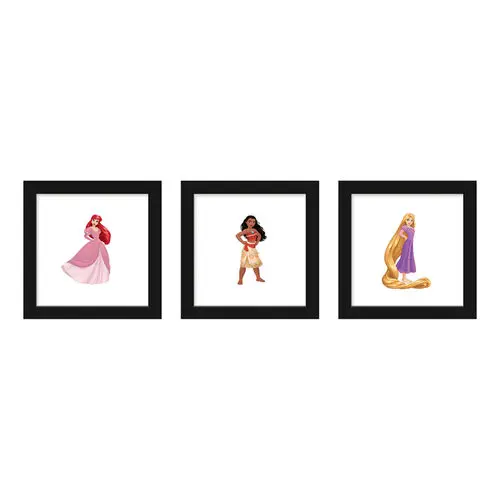 Disney Princess Wall Art (Ariel, Moana & Rapunzel), 3-Pack, 12" x 12" Each, JV587 thumbnail 2