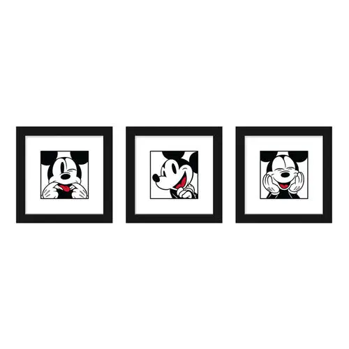 Disney Mickey Mouse Expressions Wall Art Bundle, 3-Pack, 12" x 12" Each, JV590 thumbnail 2