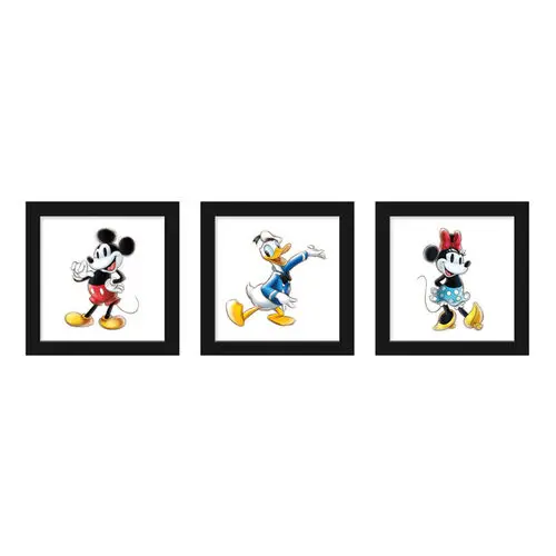 Disney 100th Anniversary Mickey & Friends Wall Art Bundle, 3-Pack, 12" x 12" Each, JV592 thumbnail 2