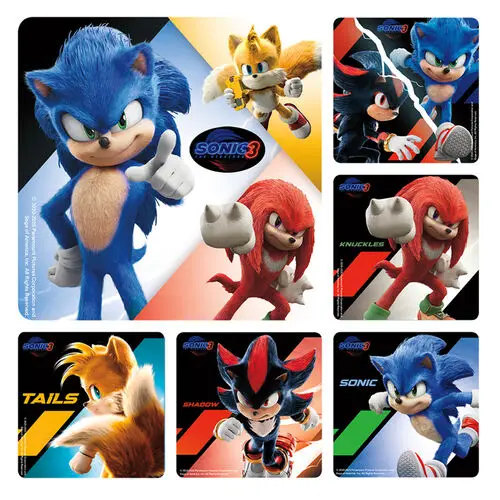 Sonic the Hedgehog 3 Assorted Stickers, 2.5" x 2.5", 100/Roll, PS806 thumbnail 2