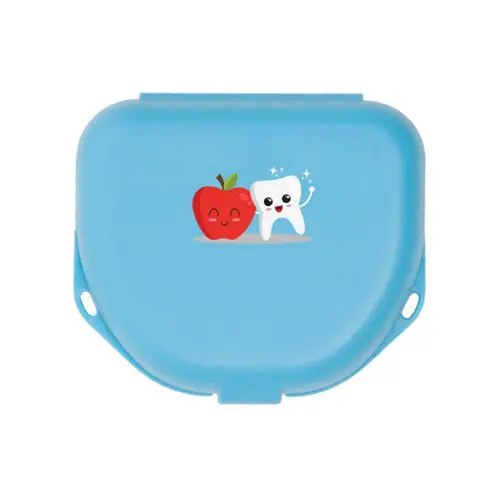 Zirc Imprinted Retainer Box, 1.5" Deep, Neon Blue, 144/Pkg, 25V550N thumbnail 2