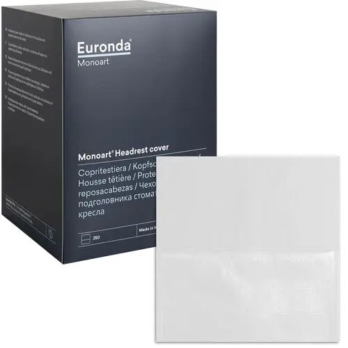 Euronda Headrest Cover, 13" x 13.5", White, 250/Pkg, 213033 - 13" x 13.5", 250/Pkg, White, 213033 - Image 1