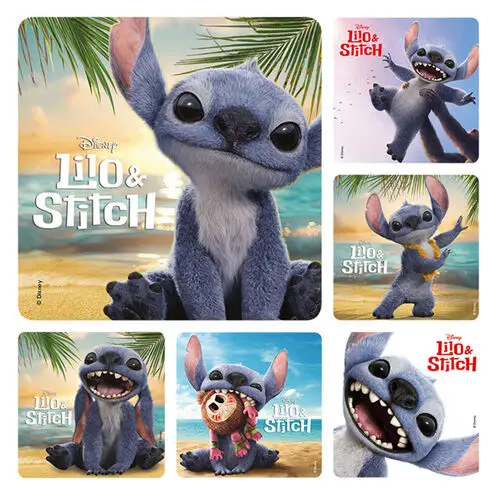 Sherman Specialty Disney Lilo & Stitch Live Action Stickers, 2.5" x 2.5", 6 Assorted Designs, 100/Roll, PS809 thumbnail 2
