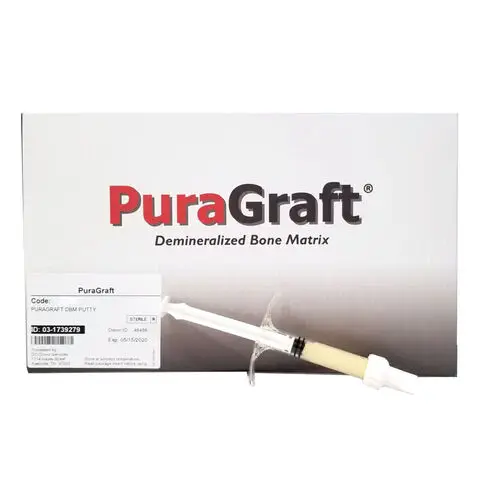 PuraGraft DBM Putty Syringe, 1.0cc, Demineralized Bone Matrix, 1/Pk, PG-100 - PuraGraft DBM Putty Syringe, 1.0cc, 1/Pk - Image 1