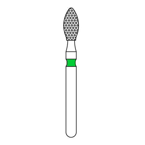 Priva Rotary Instruments Diamond Bur 368-023C, FG, Coarse, Green, Football, 2.3 mm Head Diameter, 5/Pkg, P368023C thumbnail 4