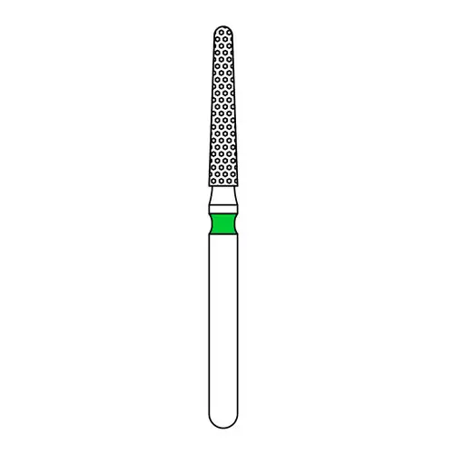 Priva Rotary Instruments Diamond Bur, FG, Round End Taper, Coarse, Green, 1.6 mm Head Diameter, 5/Pkg, #856L-016C thumbnail 6