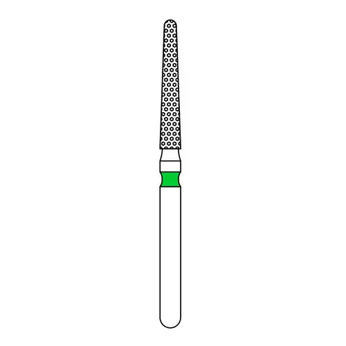 Priva Rotary Instruments Diamond Bur 850-016C, FG, Coarse, Green, Round End Taper, 0.8 mm Head Diameter, 5/Pkg, P850016C thumbnail 5