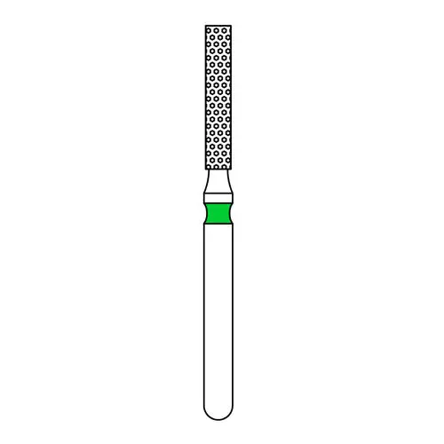 Priva Rotary Instruments Diamond Bur, FG, Coarse, Green, Flat End Cylinder, 1.4 mm Head Diameter, 5/Pkg, 837-014C thumbnail 2
