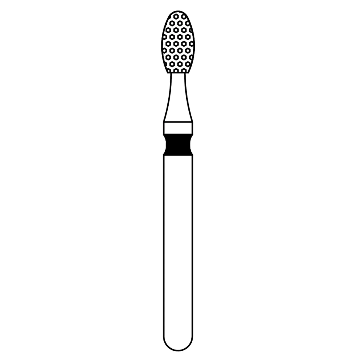 Priva Rotary Instruments Diamond Bur, FG, Extra Coarse, Black, Egg, #379-018XC, 1.8 mm Head Diameter, 5/Pkg, P379018XC thumbnail 2