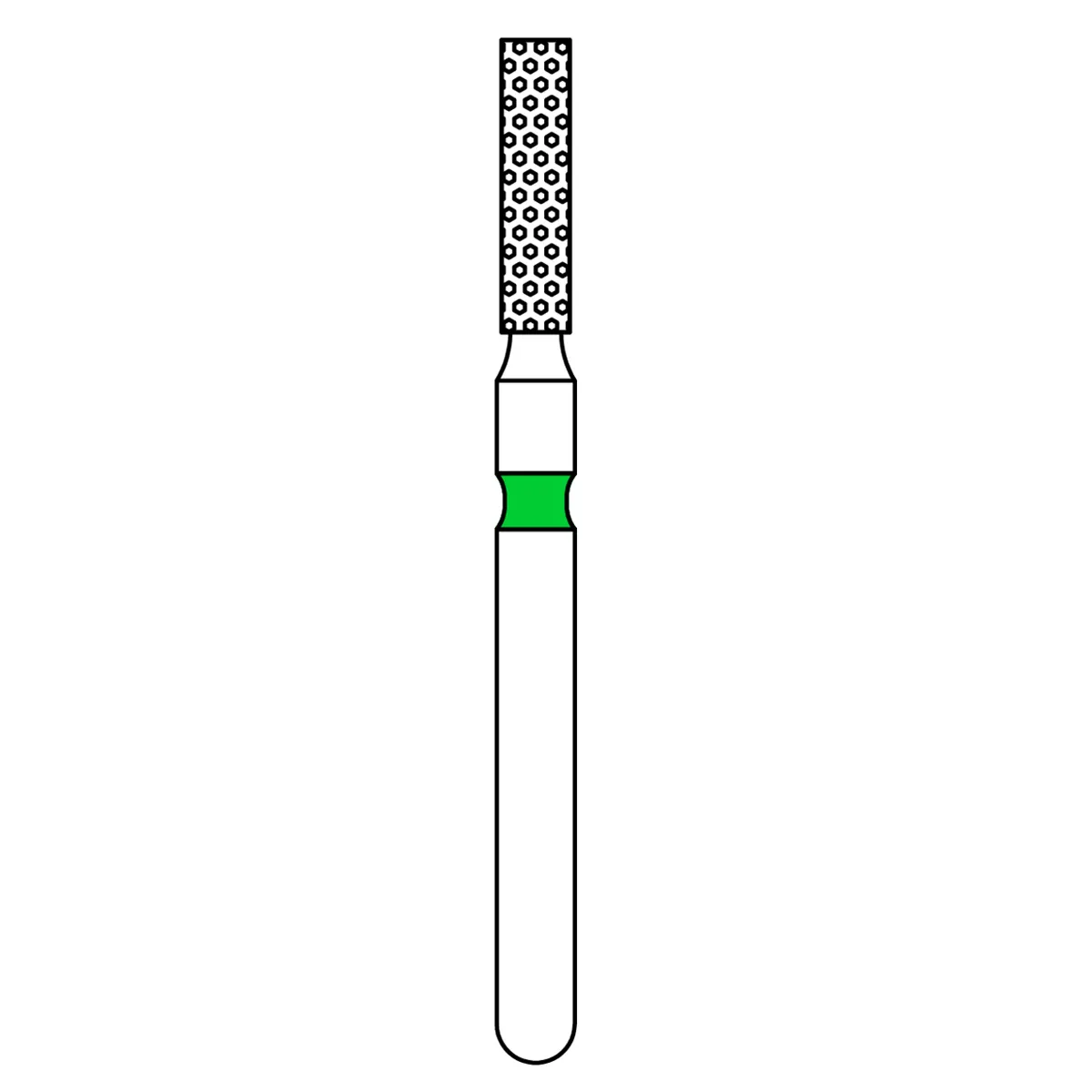 Priva Rotary Instruments Diamond Bur, FG, Extra Coarse, Black, Flat End Cylinder, 1.2 mm Head Diameter, 5/Pkg, #837-012XC thumbnail 2