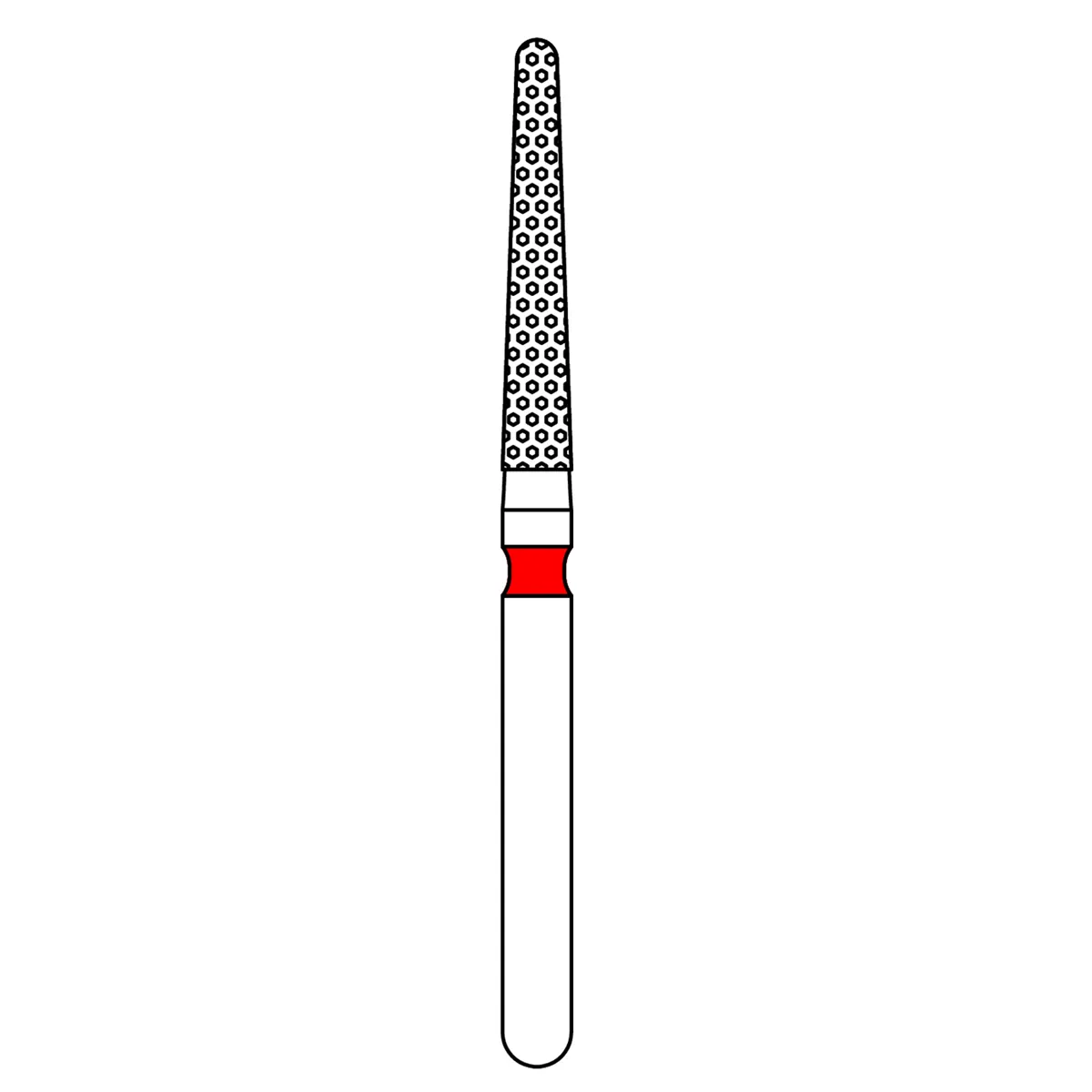 Priva Rotary Instruments Diamond Bur, FG, Round End Taper, Extra Coarse, Black, 1.8 mm Head Diameter, 5/Pkg, #850-018XC (P850018XC) thumbnail 2
