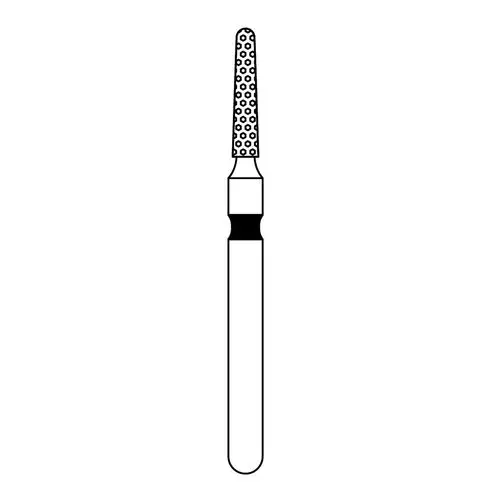 Priva Rotary Instruments Diamond Bur FG, Round End Taper, Extra Coarse, Black, 1.2 mm Head Diameter, 5/Pkg, #855-012XC (P855012XC) thumbnail 2