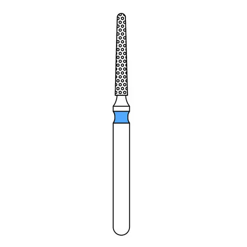 Priva Rotary Instruments Diamond Bur, FG, Round End Taper, Medium Grit, Blue Ring, 1.2 mm Head Diameter, 5/Pkg, #856-012M (P856012M) thumbnail 2
