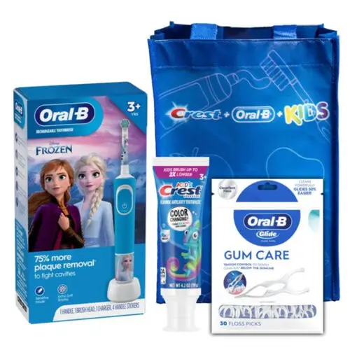 Crest + Oral-B Kids 3+ Electric Rechargeable Toothbrush System, Disney Frozen, 3/Case, 80847375 thumbnail 3