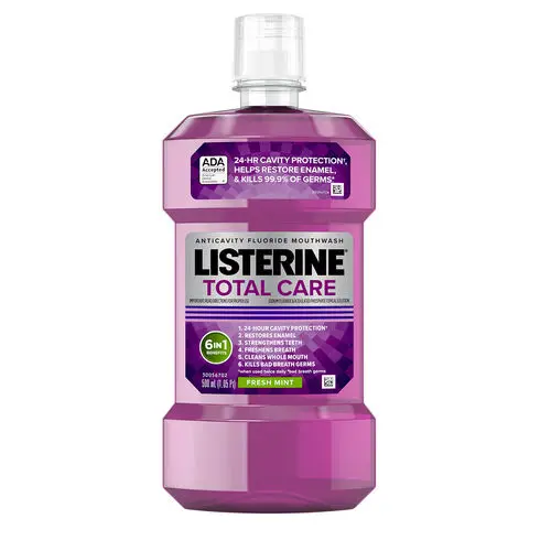 Johnson & Johnson Listerine Antiseptic Mouthwash, Fresh Mint, 500 ml, 6/Case, 94479 - 500 ml, 6/Case, Fresh Mint, 94479 - Image 1