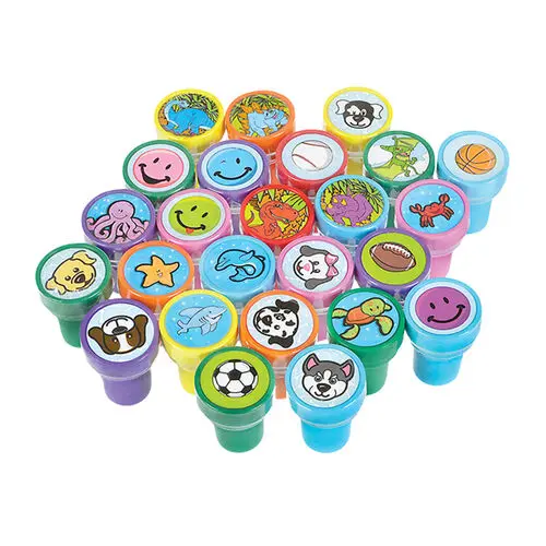 Sherman Specialty Plastic Stamper Assortment, Self-Inking, Assorted Designs, 1-1/4", 50/Pack, JV604 thumbnail 5