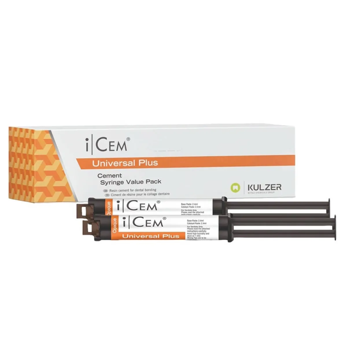 iCEM Universal Plus Resin Cement Value Pack, Opaque, 2 x 9g Syringes, 66101221 thumbnail 12