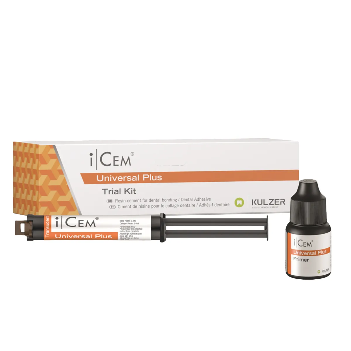 iCEM Universal Plus Trial Kit, Translucent, Dual-Cure Resin Cement with Primer, 4.8 mL Syringe + 5 mL Primer, 66101226 thumbnail 15
