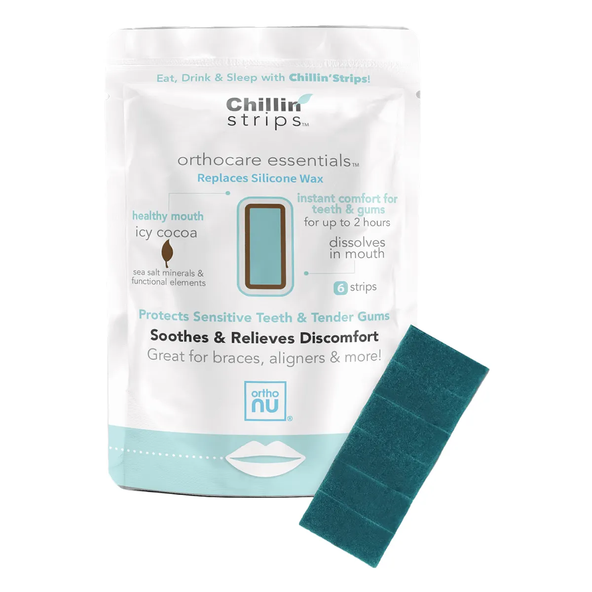 OrthoNu Chillin' Strips, Icy Cocoa, 6/Pkg, ORN0003-02 - ORN0003-02 - Image 1