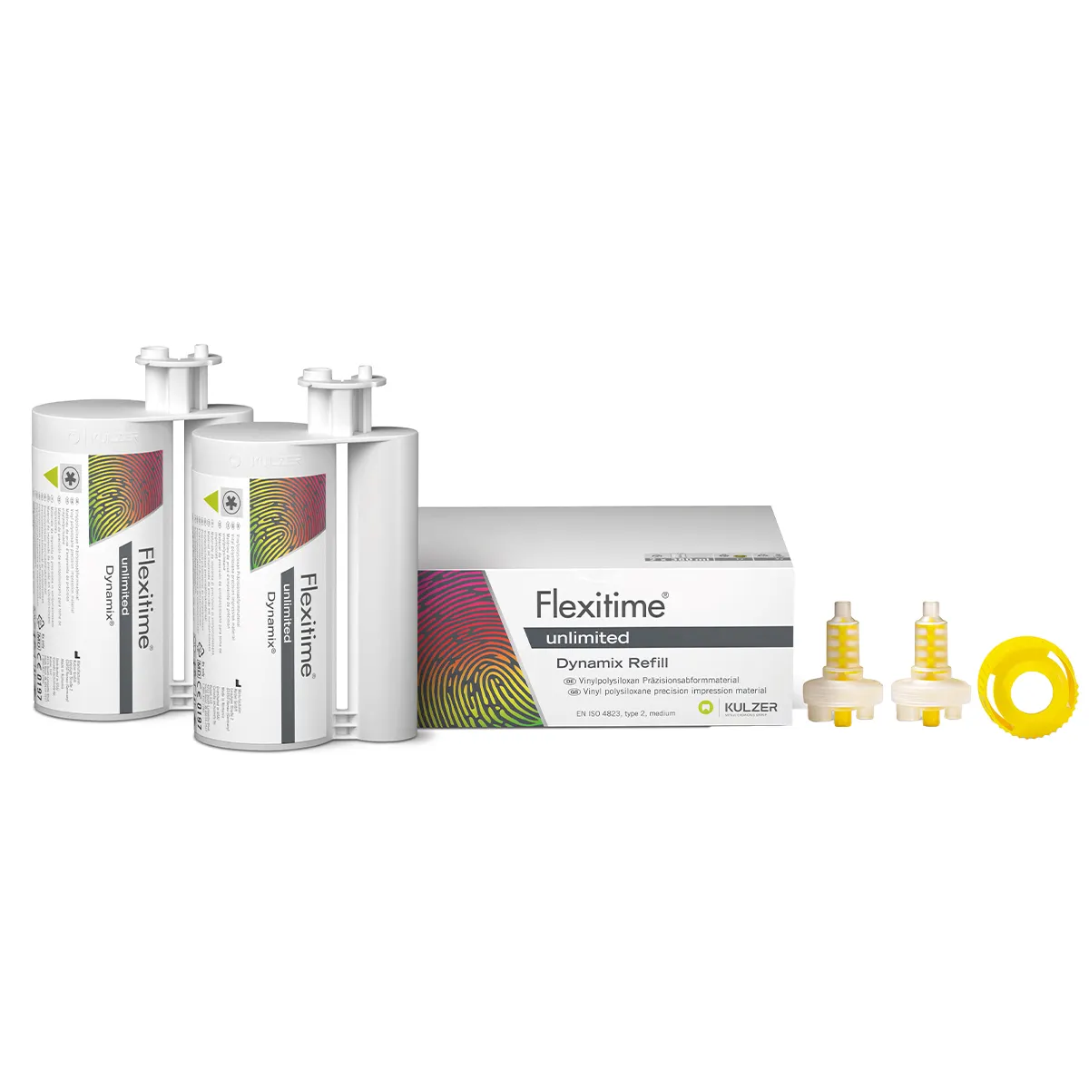 Kulzer Flexitime Unlimited Impression Material, 380mL Cartridges, Pack of 2, Refill 66099317 thumbnail 3