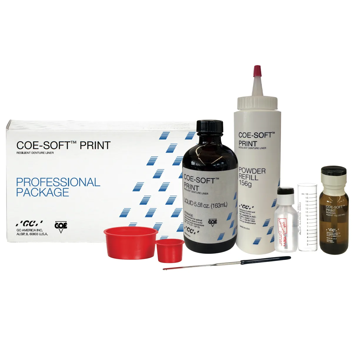 COE-SOFT PRINT Professional Package, Self-Cure Soft Denture Reline Material Kit, 10041721 thumbnail 2