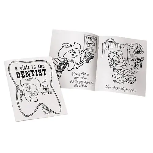 A Visit to the Dentist with Tex the Tooth Coloring Book, 8 Pages, English, 8.5" x 11", 100/Pkg, 1019441 thumbnail 2