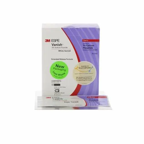 3M Vanish 5% Sodium Fluoride White Varnish with Tri-Calcium Phosphate, Cherry Flavor, 0.5 mL Unit Dose, 50/Box, 12149C thumbnail 10