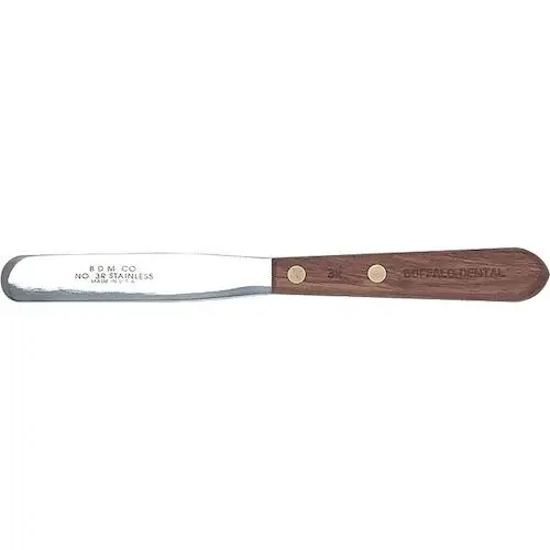 Buffalo Dental #3R Plaster Spatula, 4" Stiff Stainless Steel Blade, Rosewood Handle, 79350 thumbnail 2