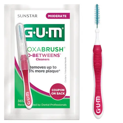 GUM Proxabrush Go-Betweens Interdental Cleaners, Moderate Tapered, 36/Box, 3612A thumbnail 3