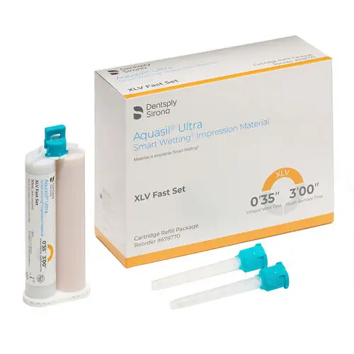 Aquasil Ultra Smart Wetting Impression Material, Xtra Light Body (XLV), Fast Set, 50 ml Cartridges, Mint/Orange, 4/Pk, 678770 thumbnail 4