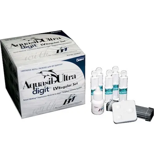 Aquasil Ultra Digit Light Body Regular Set 1.6 ml Cartridge Refill, Small, 50 Doses, 50 Mixing Tips, 50 Intraoral Tips, 678040 thumbnail 2