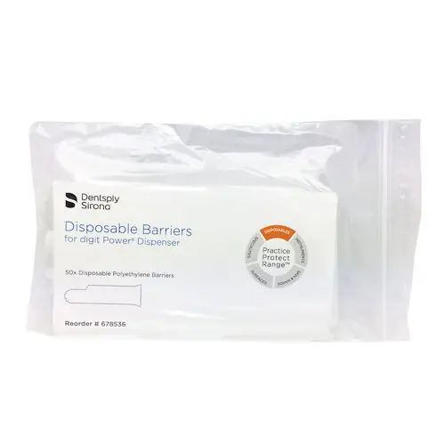Dentsply Sirona Disposable Barriers for Digit Power Dispenser, 50/Box, 678536 - Disposable Barriers, 50/Box, 678536 - Image 1