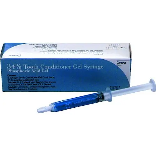 Caulk 34% Tooth Conditioner Gel, Phosphoric Acid Etching Gel, 3 ml Syringe Kit, Blue, 2/Pk, 646125 thumbnail 13