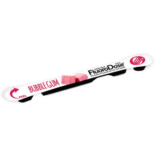 FluoroDose Fluoride Varnish, 5% Sodium Fluoride, Bubble Gum, 0.3 mL Unidose, 1200/Pkg, 360106 thumbnail 3