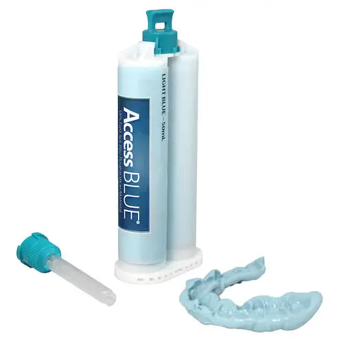 Access BLUE® VPS Bite Registration Material, Fast Set, 2 x 50 mL Cartridges with 6 Mixing Tips, 360006 thumbnail 3