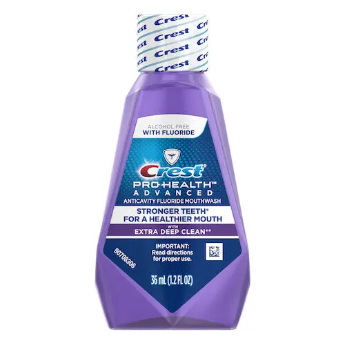 Crest Pro-Health Advanced Mouthwash with Extra Deep Clean Rinse, Clean Mint, 36 mL, 48/Box, 80290869 thumbnail 2