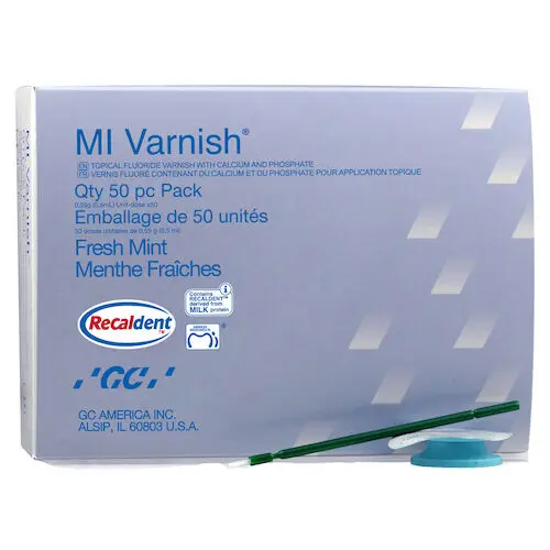 GC America MI Varnish Fresh Mint 5% Sodium Fluoride with RECALDENT (CPP-ACP), 0.4 mL Unit Dose, 50/Pack, 442505 thumbnail 13