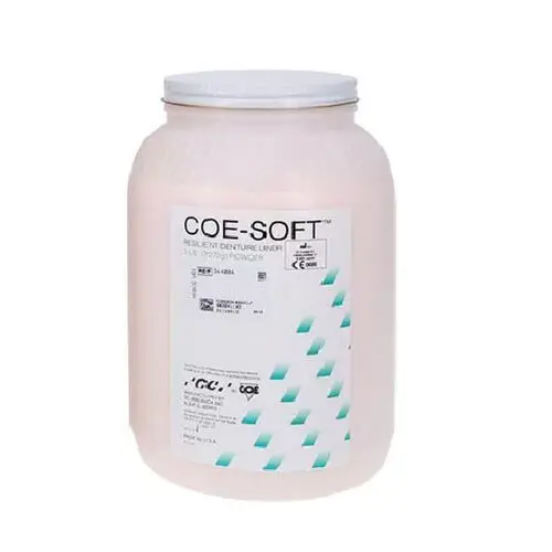 Coe-Soft Resilient Denture Reline Material, Self-Cure, Powder Refill, 5 lb Jar, Pink, 344004 thumbnail 6