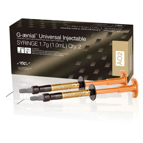 G-aenial Universal Injectable Composite Syringe, Shade AO2, 1.7 g (1.0 mL) per Syringe, 2 Syringes/Pkg, 012374 thumbnail 8
