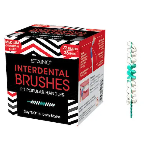 StaiNo Interdental Brushes, Ultrafine Cylindrical, Brush Refill, 72/Box, S412P thumbnail 7