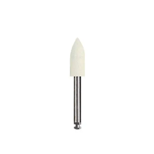Dedeco Classic Midget Polisher, White, Ultra-Fine, RA (Right Angle), Shape #138, 3/32" (2.35mm) Shank, 12/Box, 4773 thumbnail 6
