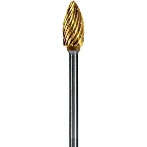 Dedeco Goldies Carbide Bur, Regular Cut, 61-A/81-A, HP (2.35mm Shank), Titanium Nitride Coated, 1/Pkg, 8013 thumbnail 3