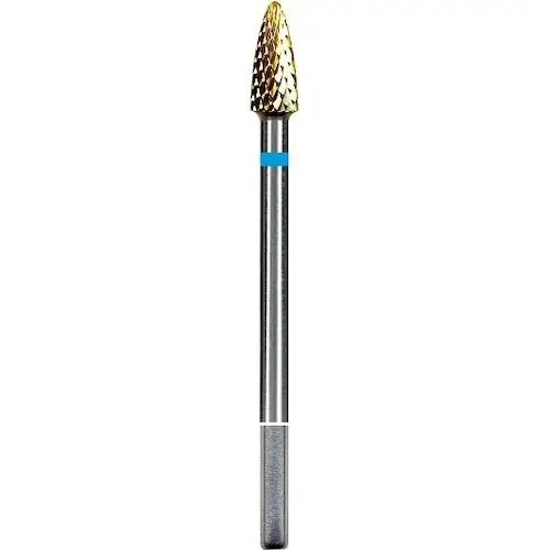 Dedeco Euro Goldies Carbide Bur, Regular Cross Cut, HP, #G078E/040, 4.0 mm Diameter, Titanium Nitride Coated, Single Bur thumbnail 2