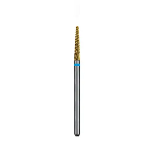 Dedeco Euro Goldies® Carbide Bur, Regular Cross Cut, Titanium Nitride Coated, HP, #G261E/023, 2.3 mm Head, 2.35 mm Shank, Single Bur thumbnail 2