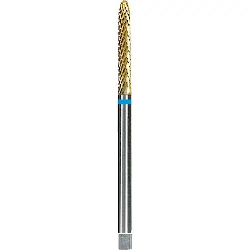 Dedeco Euro Goldies Carbide Bur, Regular Cross Cut, HP, #G295E/023, 2.3 mm Head, Titanium Nitride Coated thumbnail 2