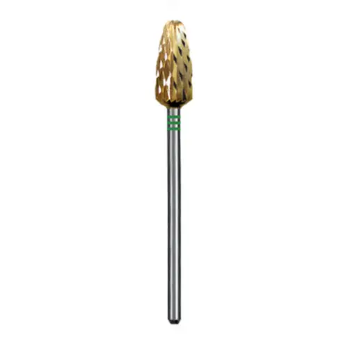 Dedeco Euro Goldies Carbide Bur, Coarse Straight Blade Crosscut, HP, 6.0 mm Diameter, Titanium Nitride Coated, #G251GSQ/060 thumbnail 2