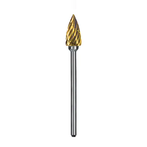 Dedeco Goldies® Carbide Bur, 63-B, Regular Cut, Handpiece, Titanium Nitride Coated, 1/Pk, 8003 thumbnail 3